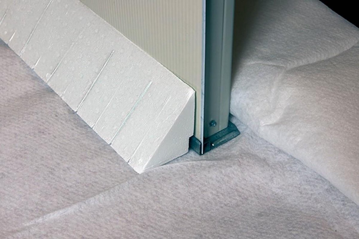 Staalwand zwembadkoof - koven voor staalwanden - zwembadkoven