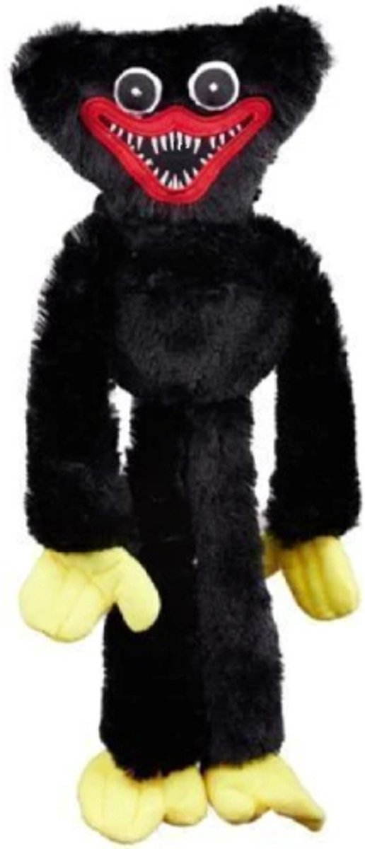 Poppy Playtime (Zwart) Pluche Knuffel 40 cm - Blauw Monster Knuffels - Speelgoed voor Kinderen Jongens Meisjes - Roblox Game Plush Toy - Huggy Wuggy Kissy Missy