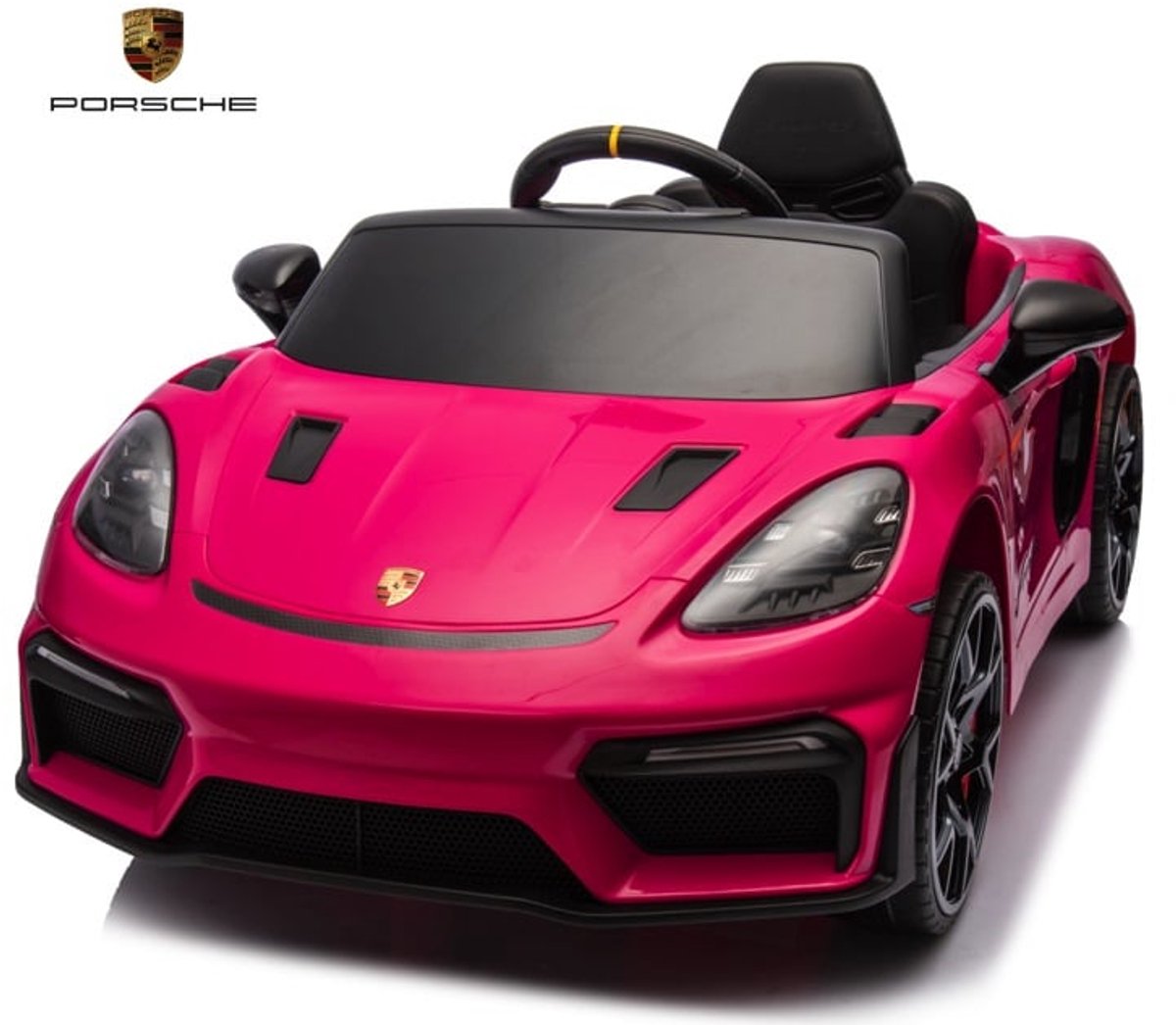 Porsche 718 Spyder RS roze 12V, Porsche 718 Spyder RS Elektrische kinderauto 12V, Porsche Elektrische kinderauto 12 volt, Porsche 12V