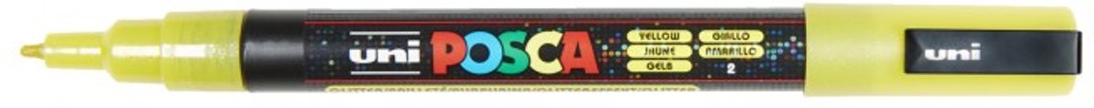 uni-ball Paint Marker op waterbasis Posca PC-3ML Glitter Geel