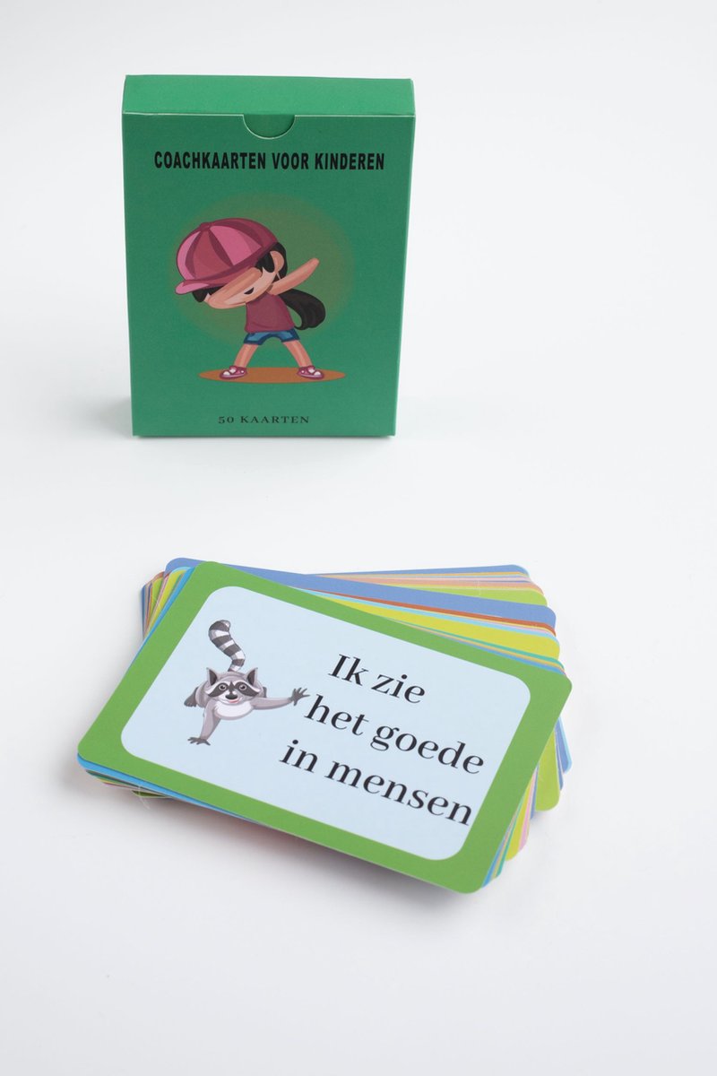 PositieveVibes - Kindercoachkaarten - Kinderen - Affirmatiekaarten - met Handig Bewaardoosje- Affirmatie - Affirmatiekaarten- Zelfontwikkeling - Coachkaart - Zelfliefde