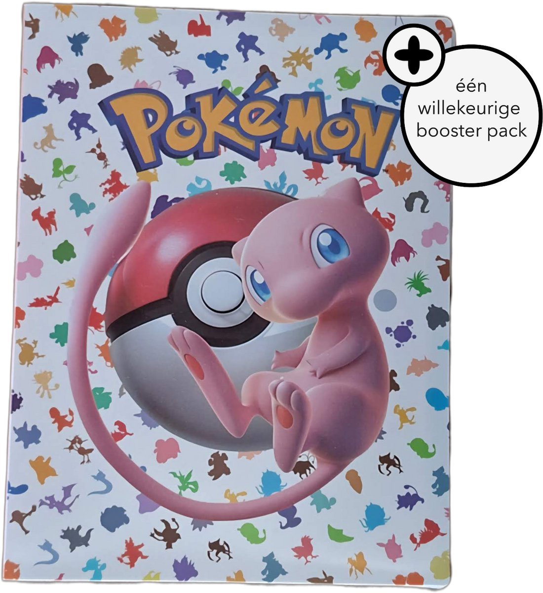 PowerUp Parts© - Mew Pokémon Verzamelmap + 1 Booster Pack! - Geschikt voor 240 Pokémon Kaarten - Compact A5 Formaat - Een Mystieke Map voor een Magische Verzameling!