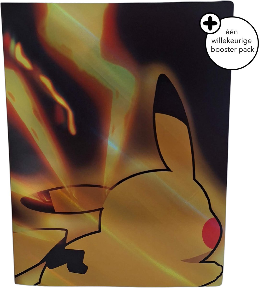 PowerUp Parts© - Pikachu Gold Pokémon Verzamelmap + 1 Booster Pack! - Geschikt voor 240 Pokémon Kaarten - Compact A5 Formaat - Een Schokkend Leuke Map voor jouw Collectie!