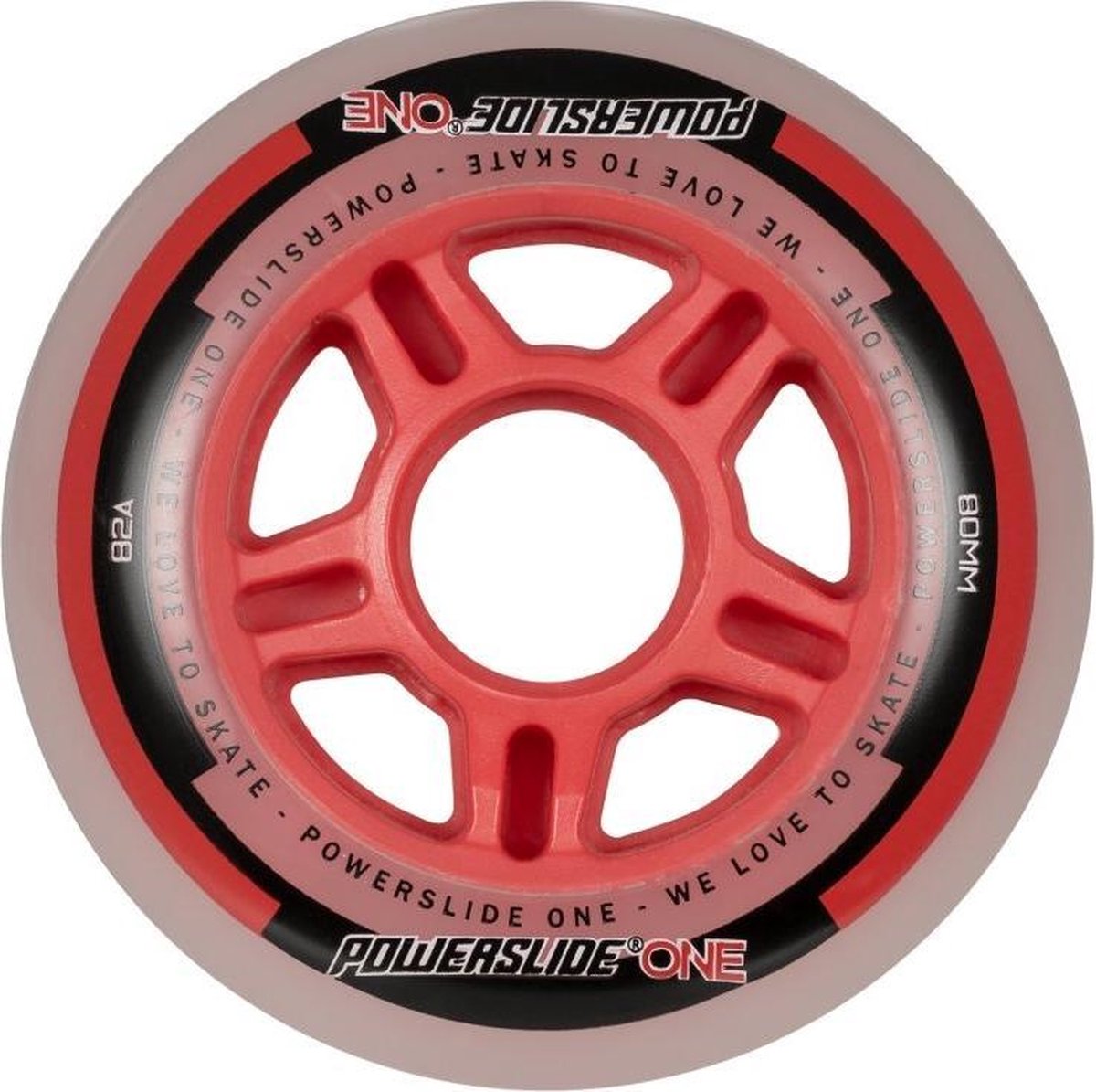 Powerslide Skatewielen One 80 Mm 82a Polyurethaan Rood 8 Stuks