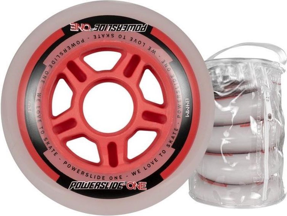 Powerslide Skatewielen One 84 Mm Polyurethaan Rood 4 Stuks