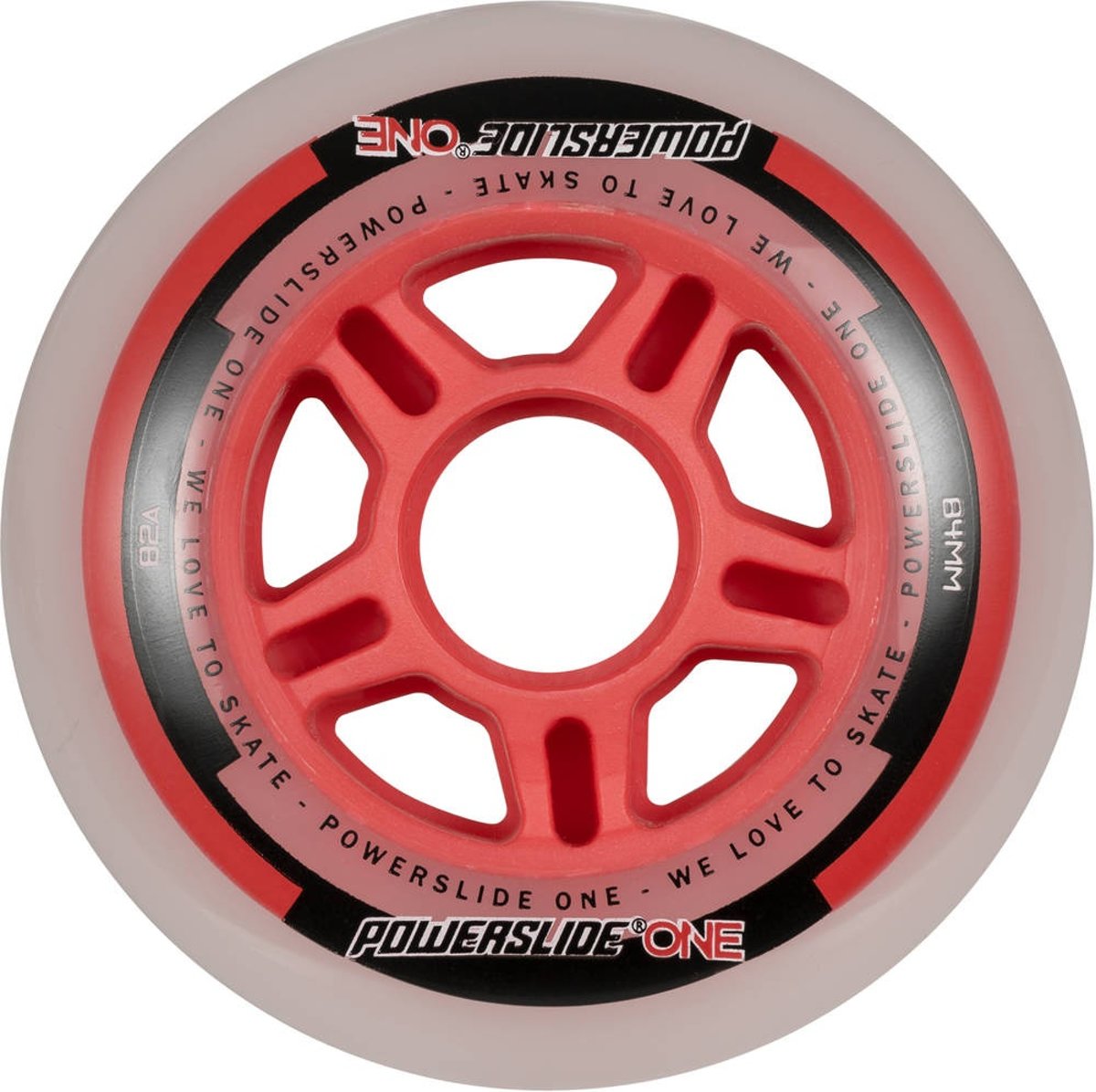 skatewielen One 84 mm rood per 8 stuks