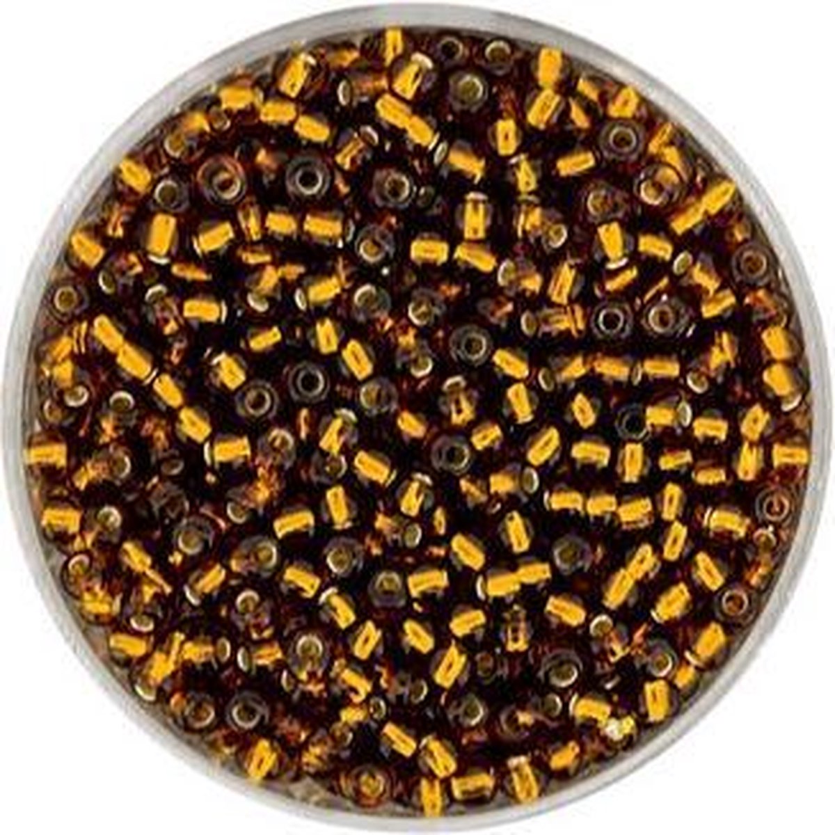 9270-4 Rocailles topaz zilveren kern 2.6mm