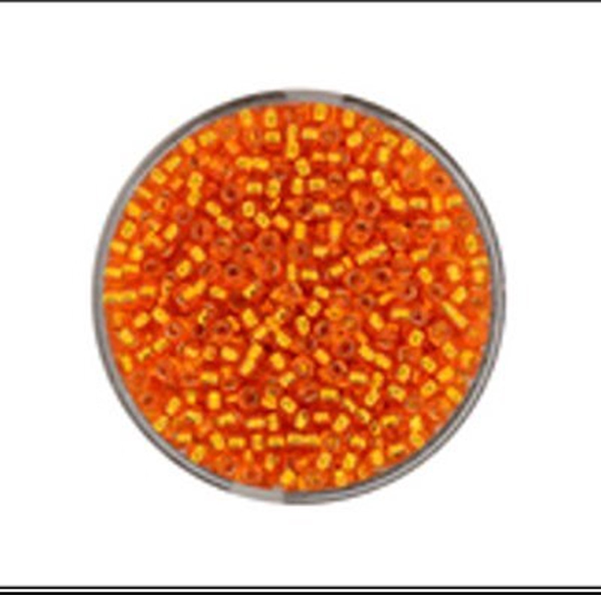 9660-154 Jap. Miyukirocailles - 2,2mm - silverlined orange - 12 gram