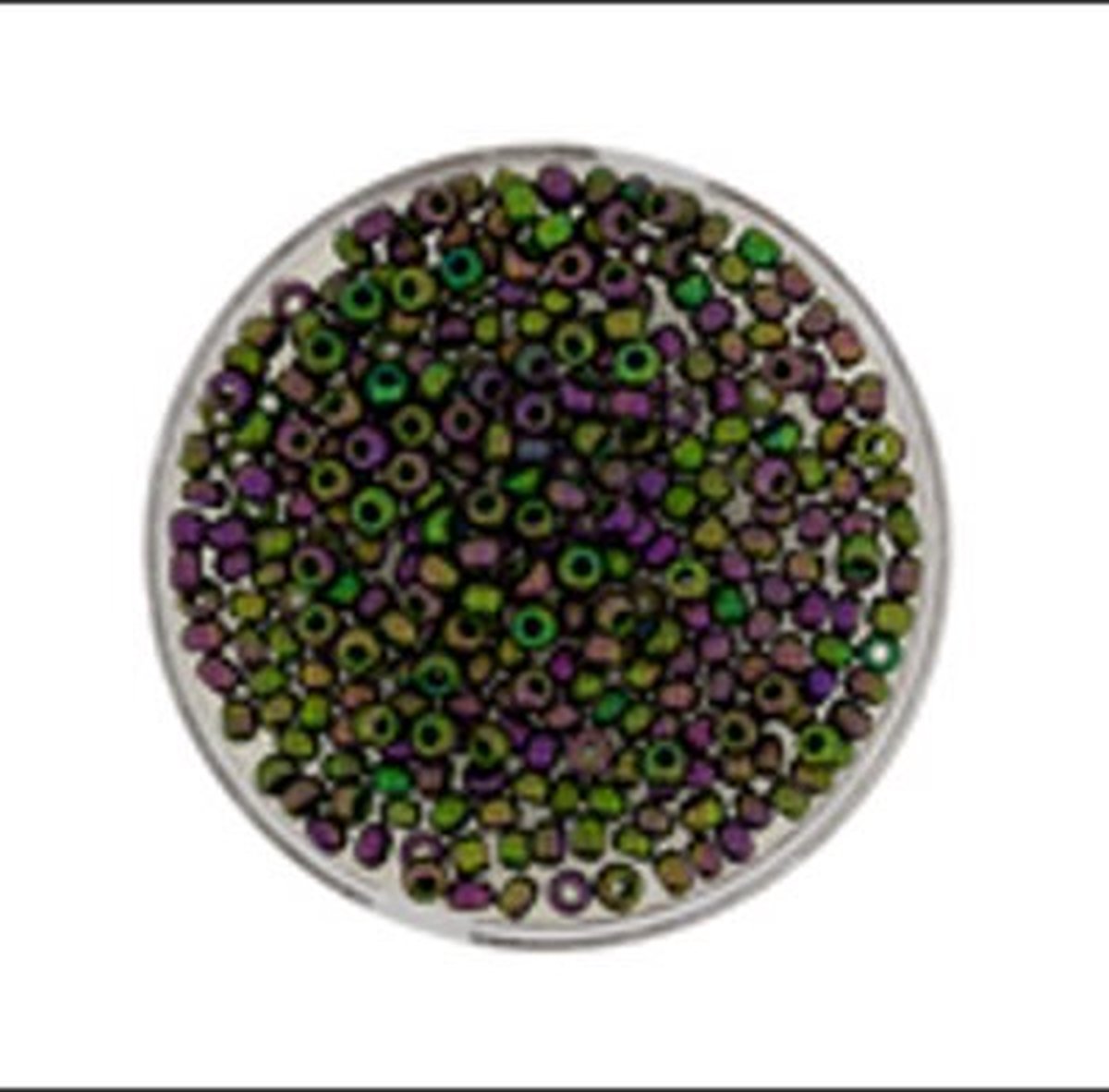 9660-554 Jap. Miyukirocailles - 2,2mm - metallic mat violett green - 4 gram