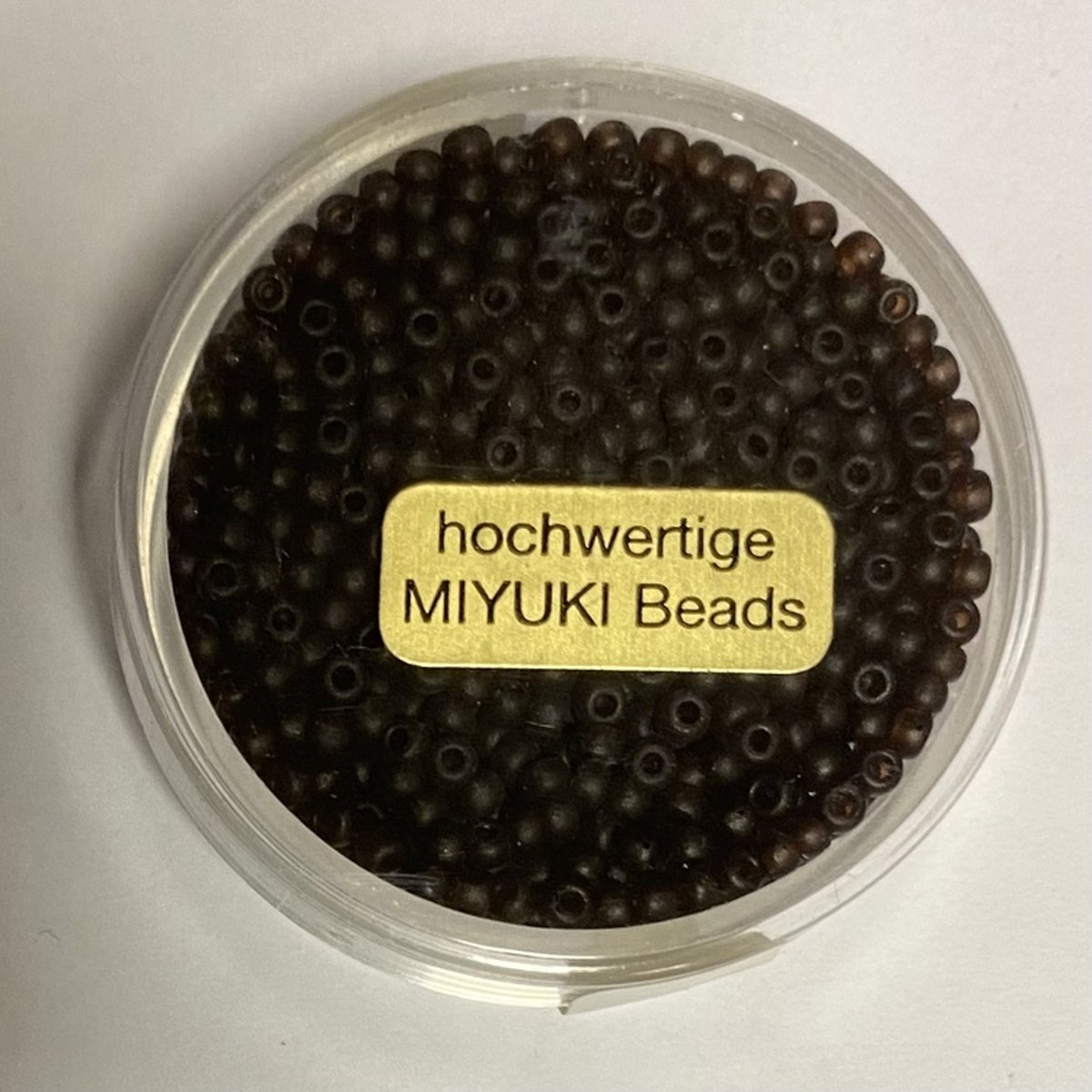 9660-764 Jap. Miyukirocailles - 2,2mm - transp.mat dark brown - 12 gram