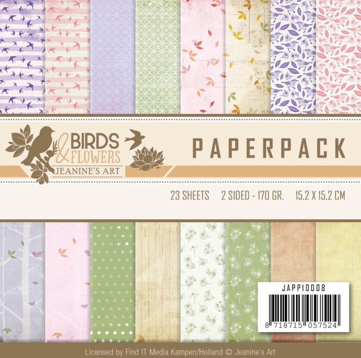 Paperpack - Jeanines Art - Birds and Flowers