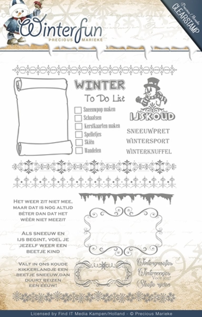 Stempel - Precious Marieke - Winterfun - Tekst