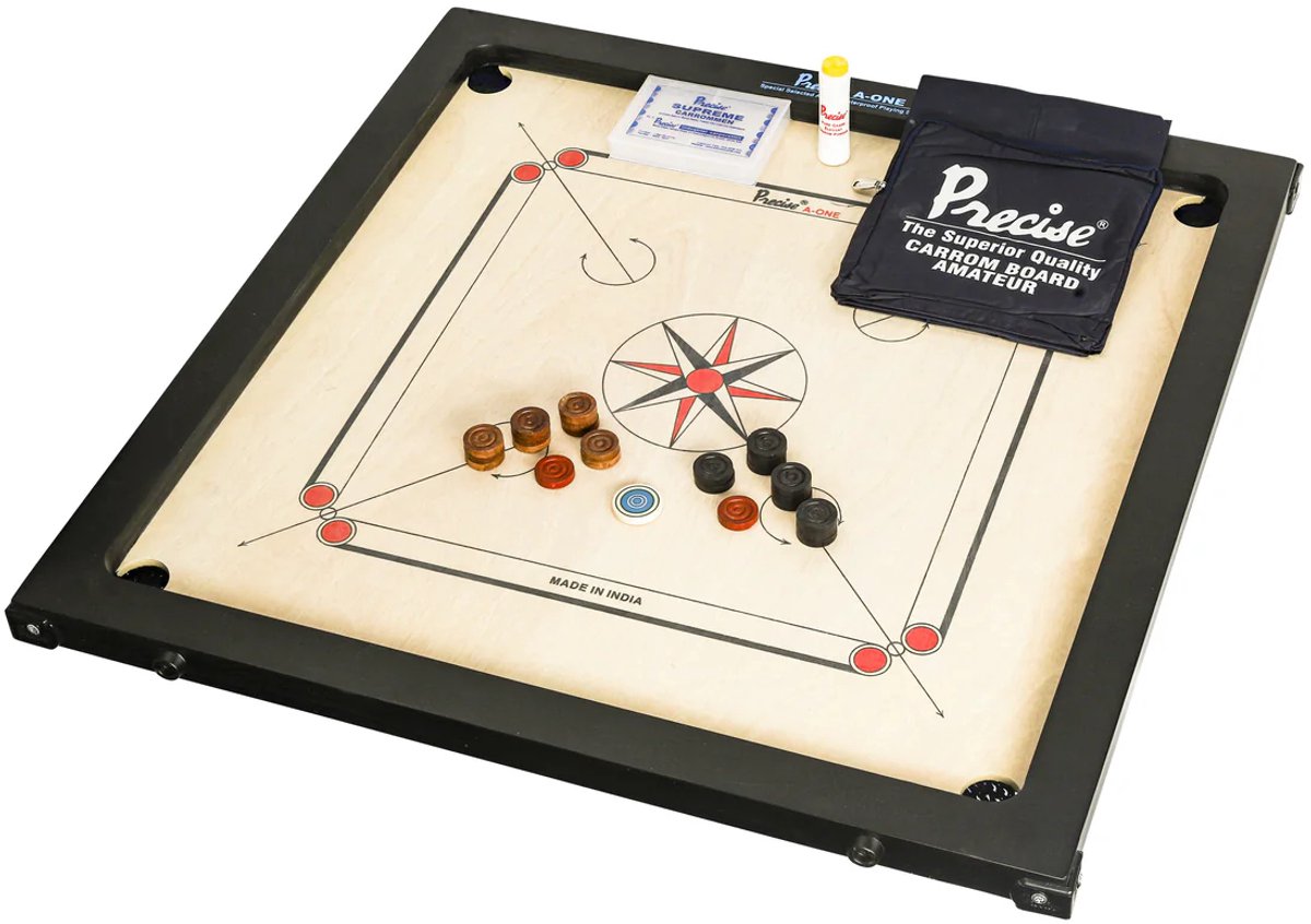 Precise Carrom - Origineel bord 74x74cm - 6mm Chroma Excel - Made in India