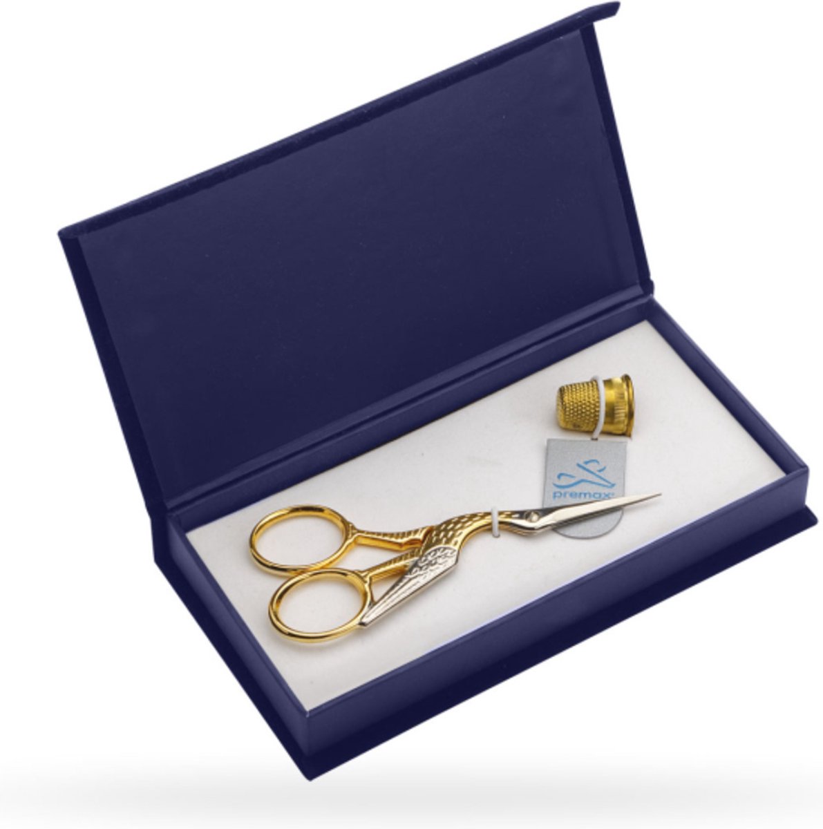 Premax Set: Ooievaarschaar 11,5cm + Vingerhoed