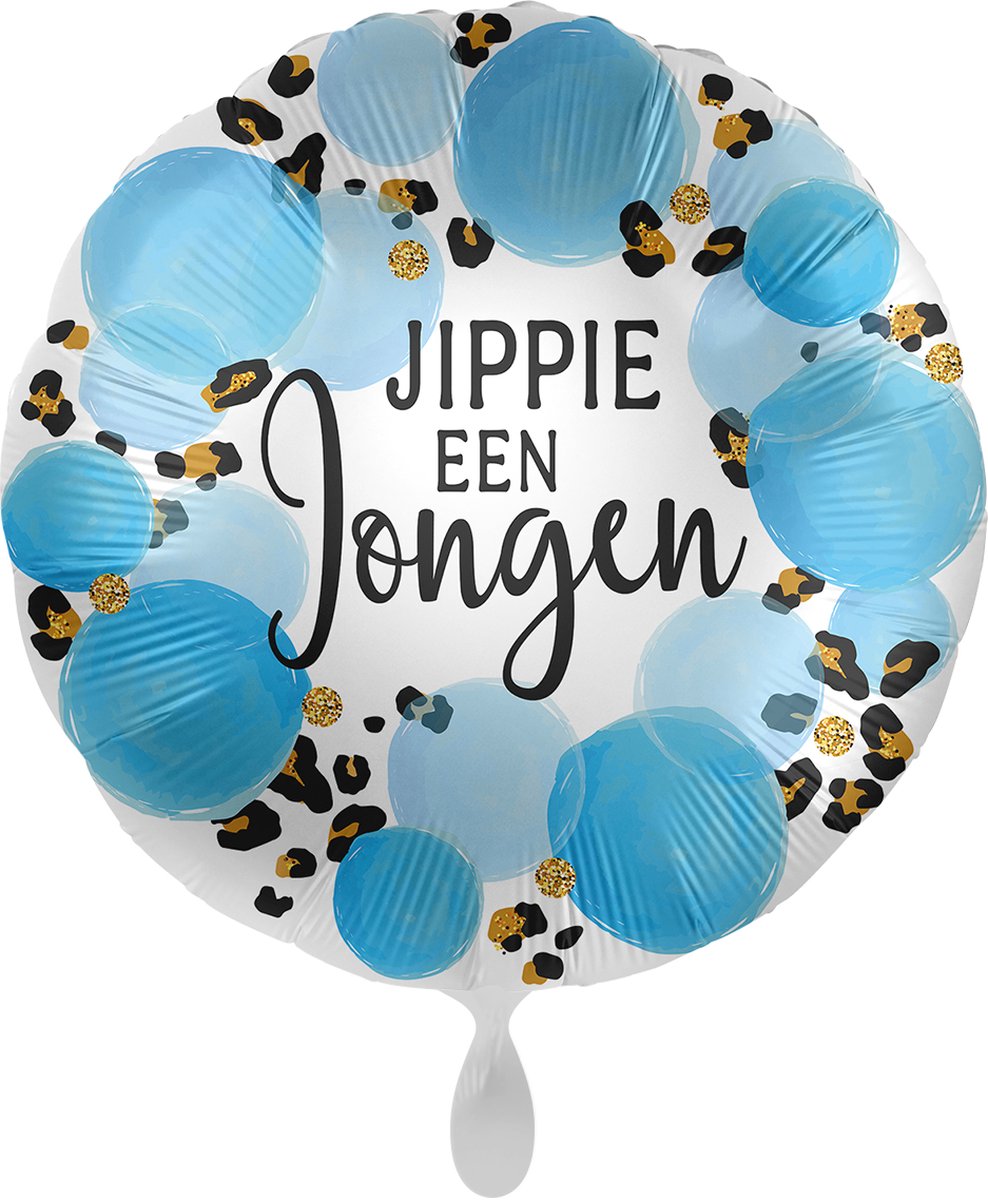 Folie ballon jippie een jongen