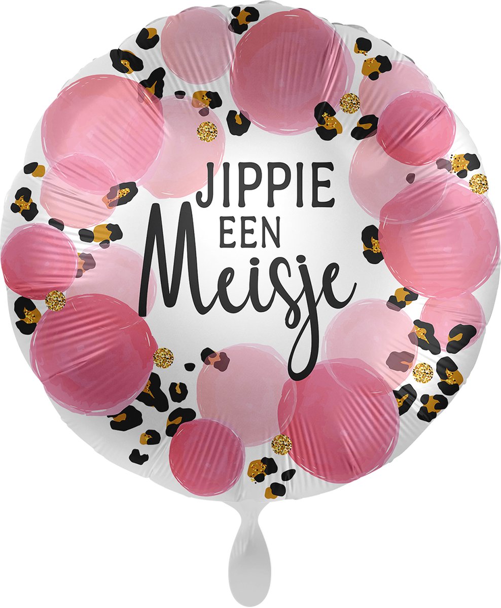 Folie ballon jippie een meisje
