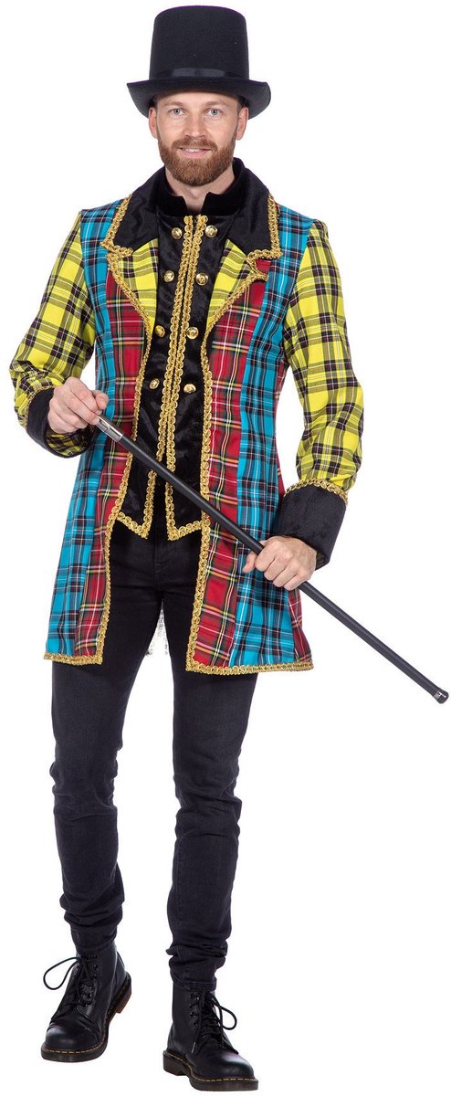 Jas Schotse Ruit Gekleurd Man Premium - Maat L