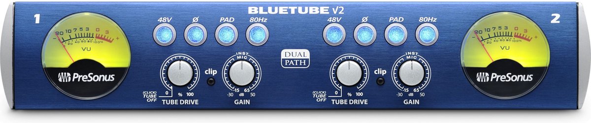 Presonus blauw Tube DP V2 Dual Tube MicPre - Studio preamps