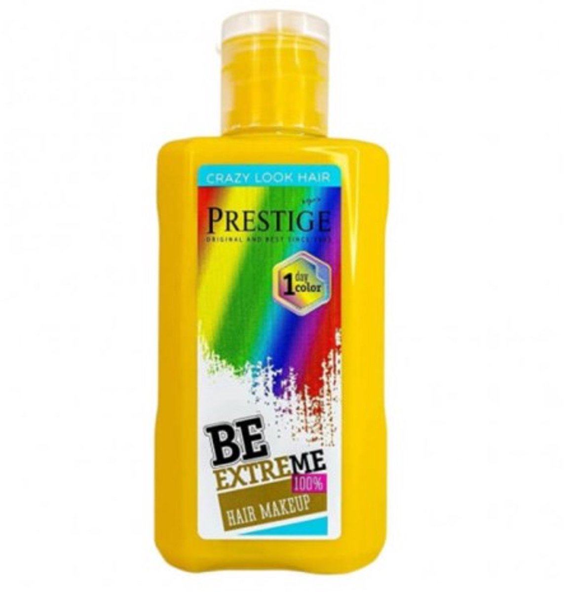 Prestige BeExtreme Hair Makeup - Uitwasbare Haarverf voor 1 Dag - Kleur Geel - voor Feestjes & Events - 100ml