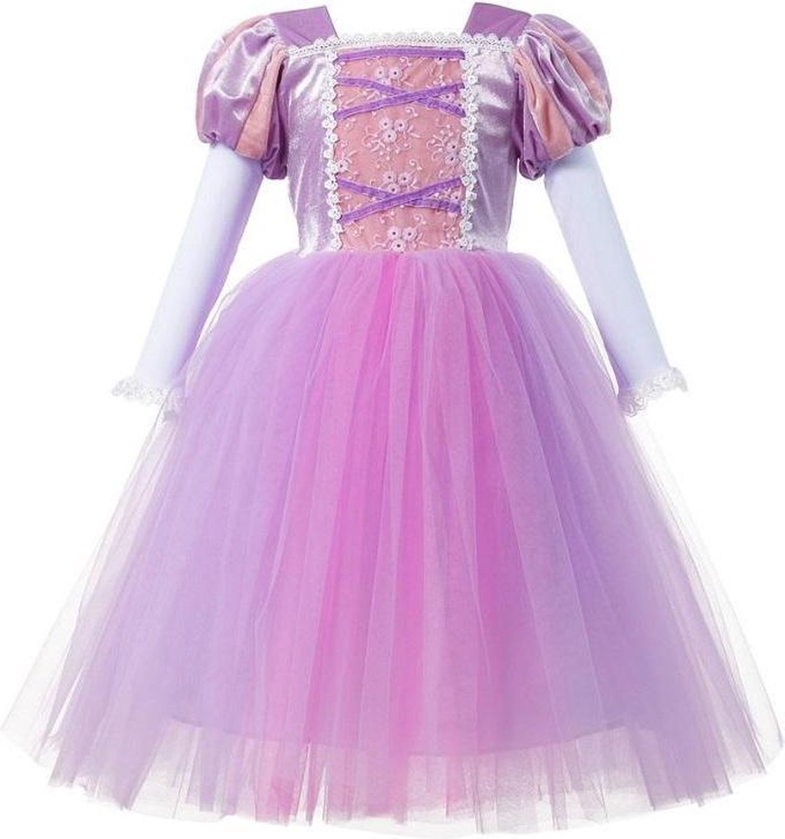 Prinses - Luxe prinses Rapunzel - Prinsessenjurk - Verkleedkleding - Maat 110/116 (120) 4/5 jaar