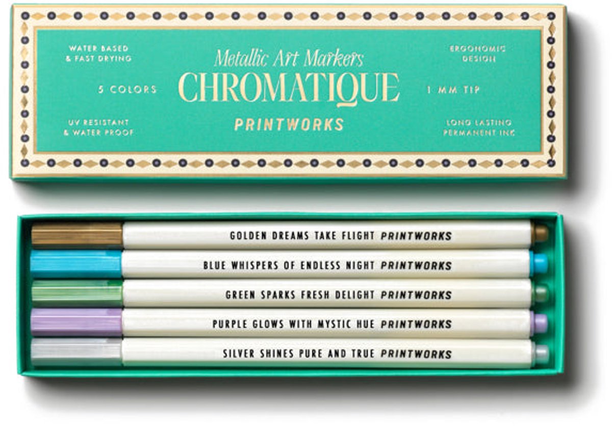 Printworks Stiften set van 5 - Metallic