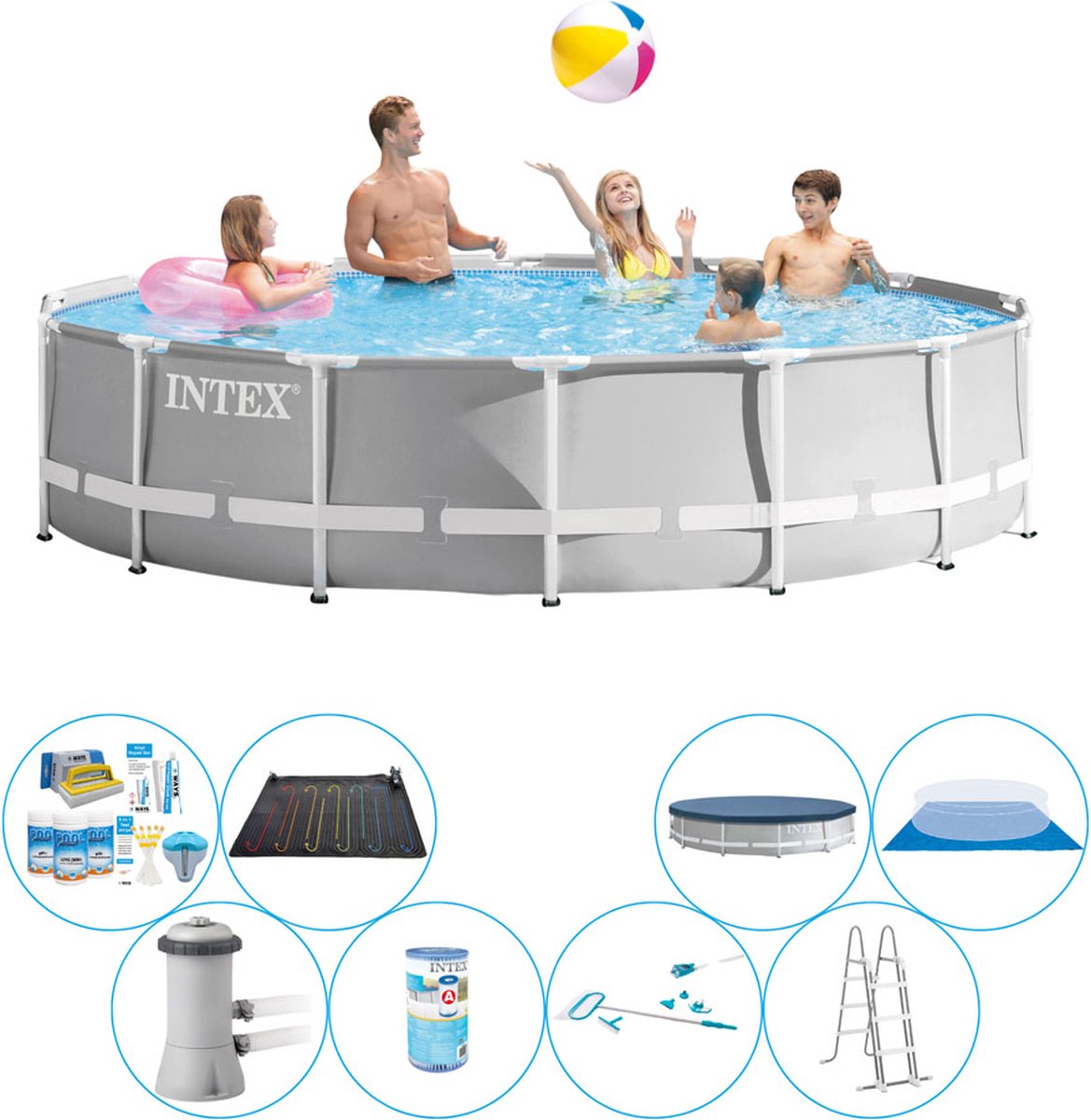 Prism Frame Rond 427x107 cm - Zwembad Set