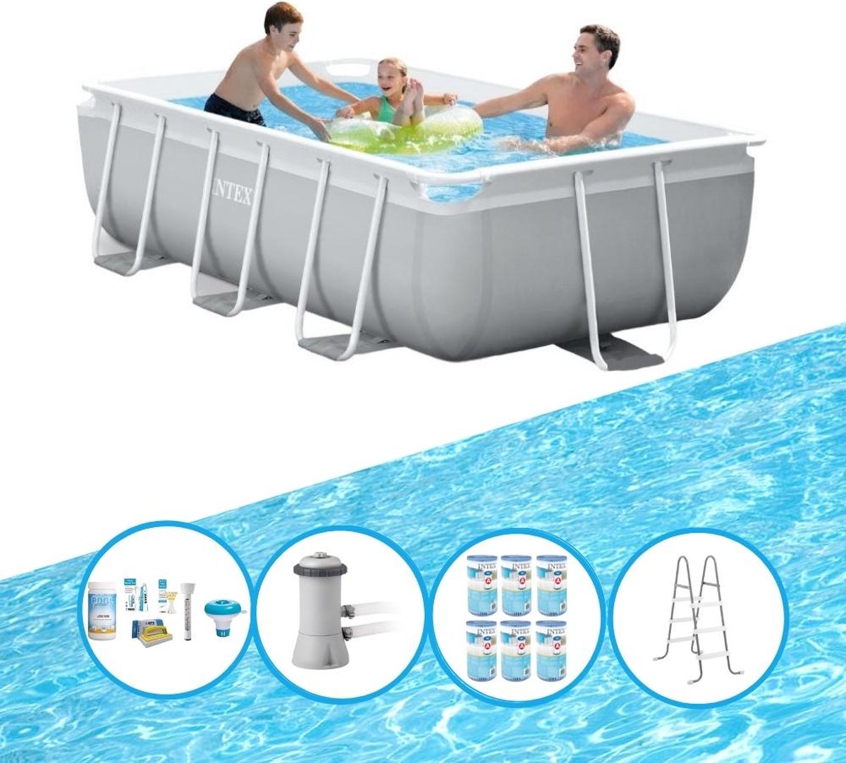 Zwembad Prism Frame - Zwembad Bundel - 300x175x81 cm