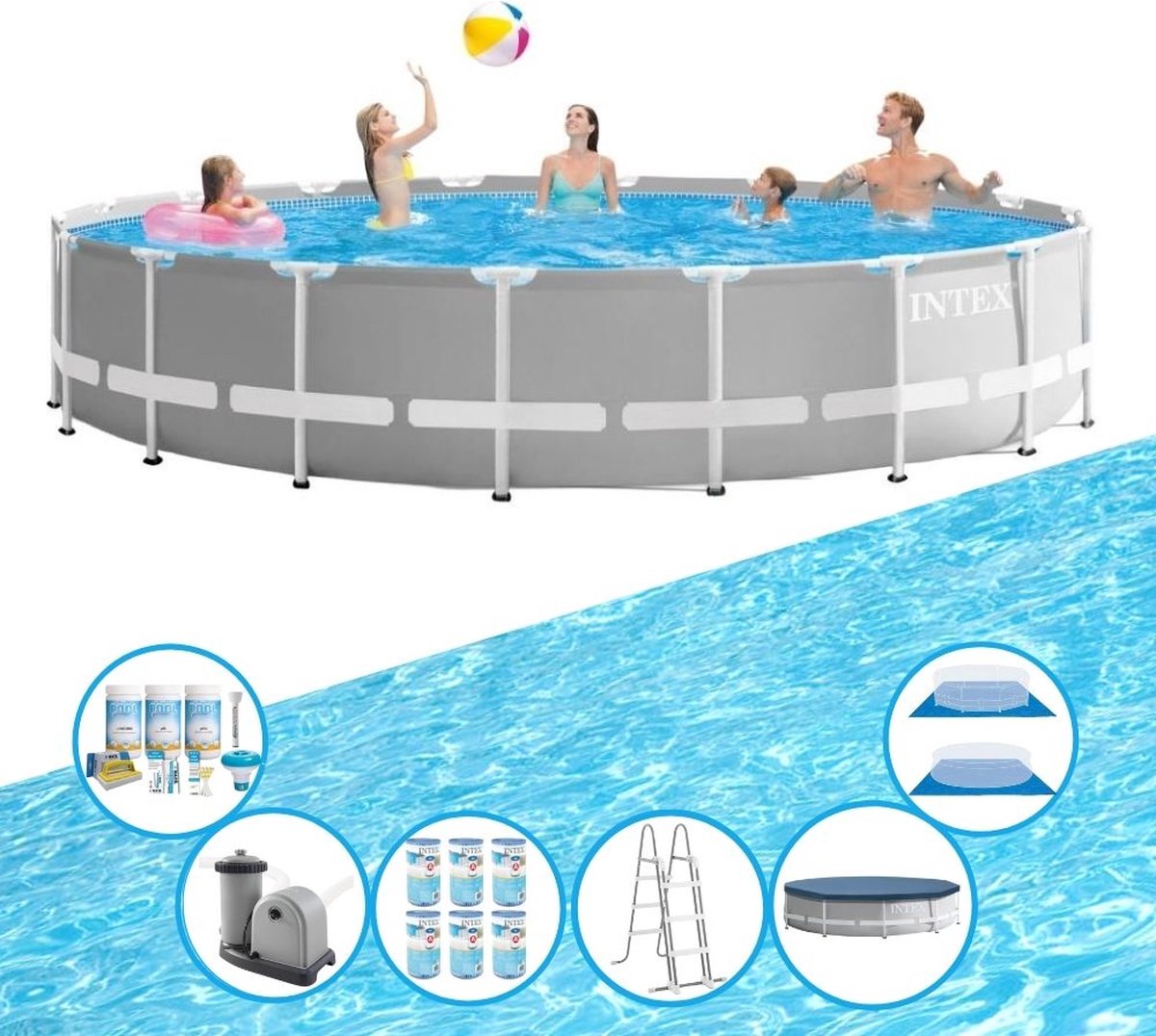 Zwembad Prism Frame - Zwembad Bundel - 549x122 cm