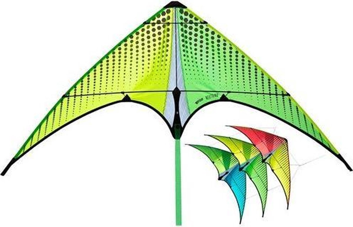  Stacker-kite Neutrino 100 Cm Nylon/carbon Groen/geel