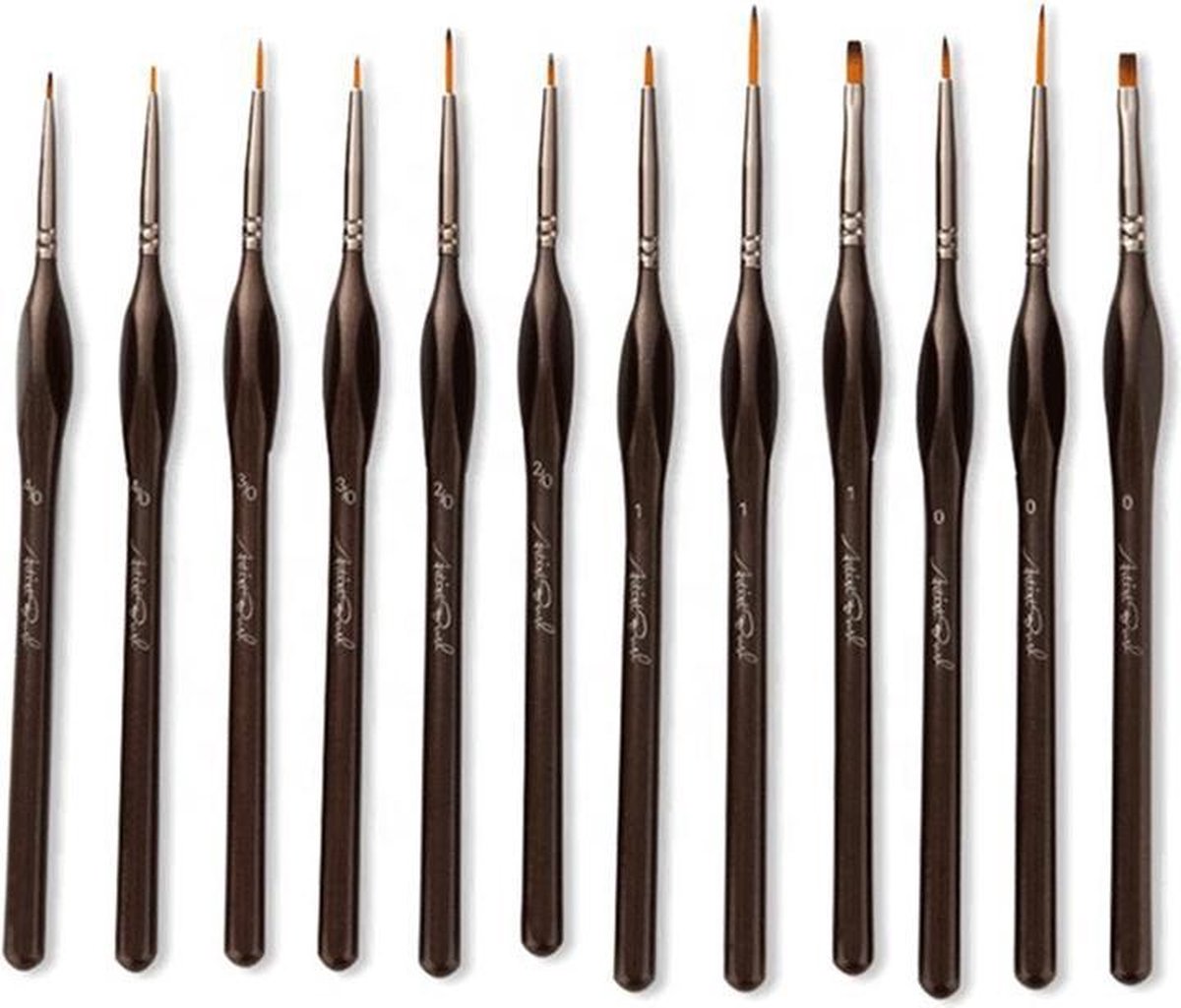   Penselen - Bruin - Schilderen - Penselenset - Aquarel - Verfkwasten - Penselen set - 12 stuks