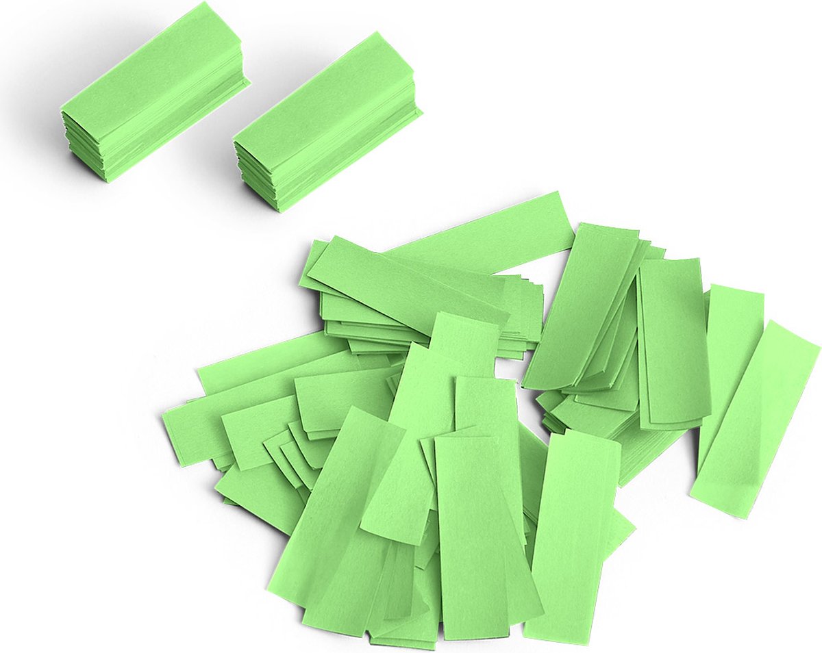 Pro.FX Confetti rectangle 55x17mm, paper, licht groen, 1kg