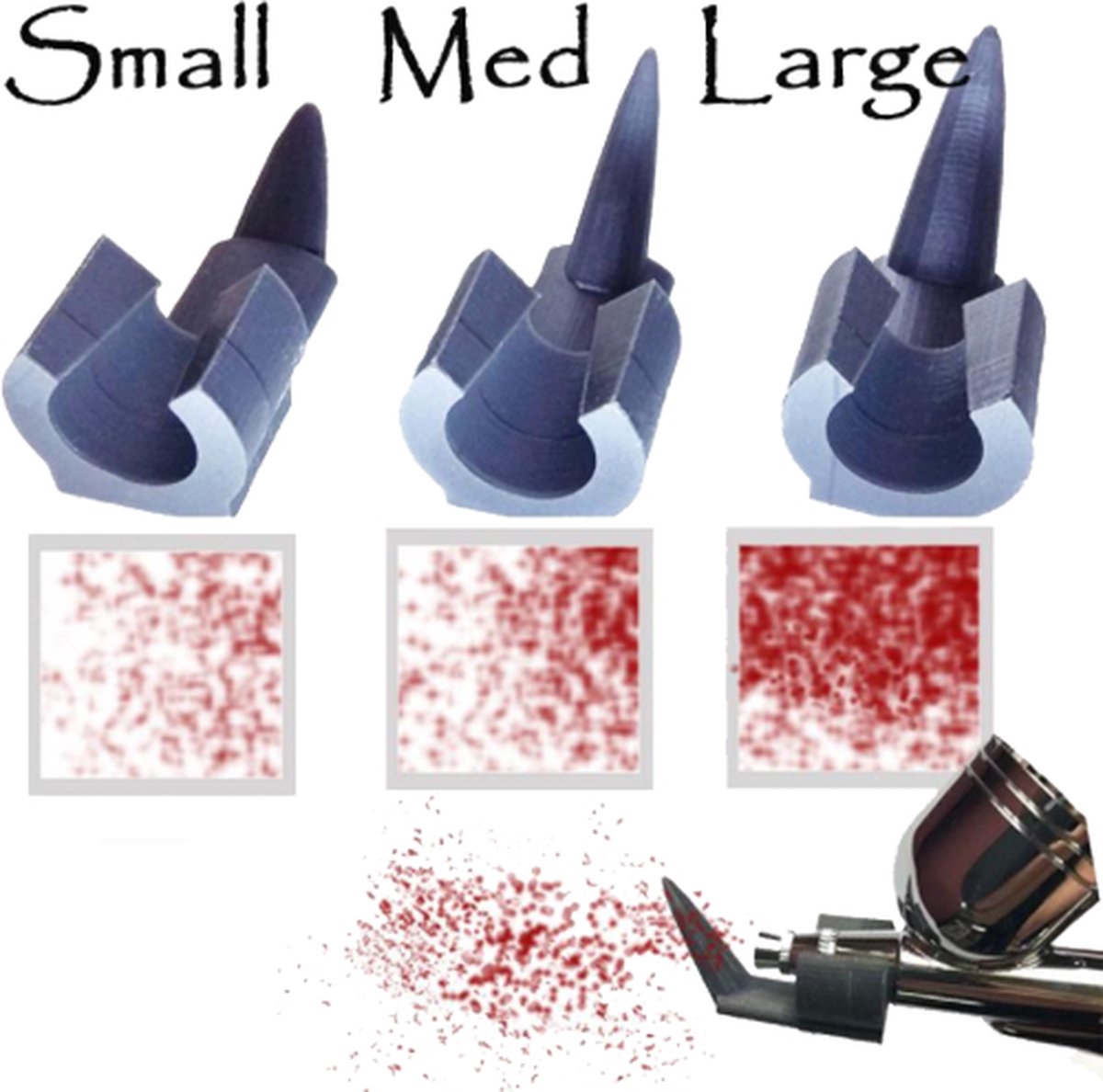 Airbrush Stipple Tips (3stuks)