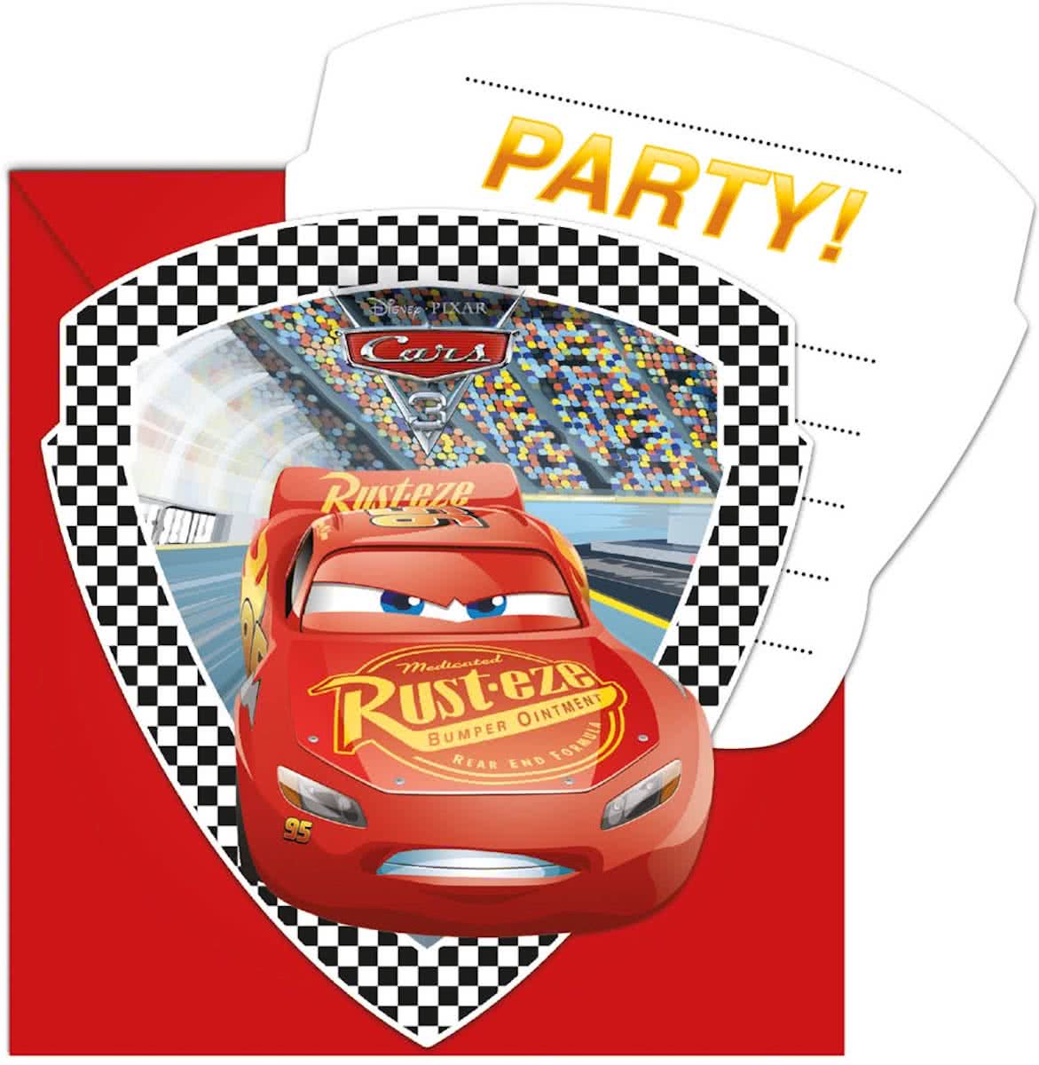 Cars 3 Uitnodigingen - 6 stuks