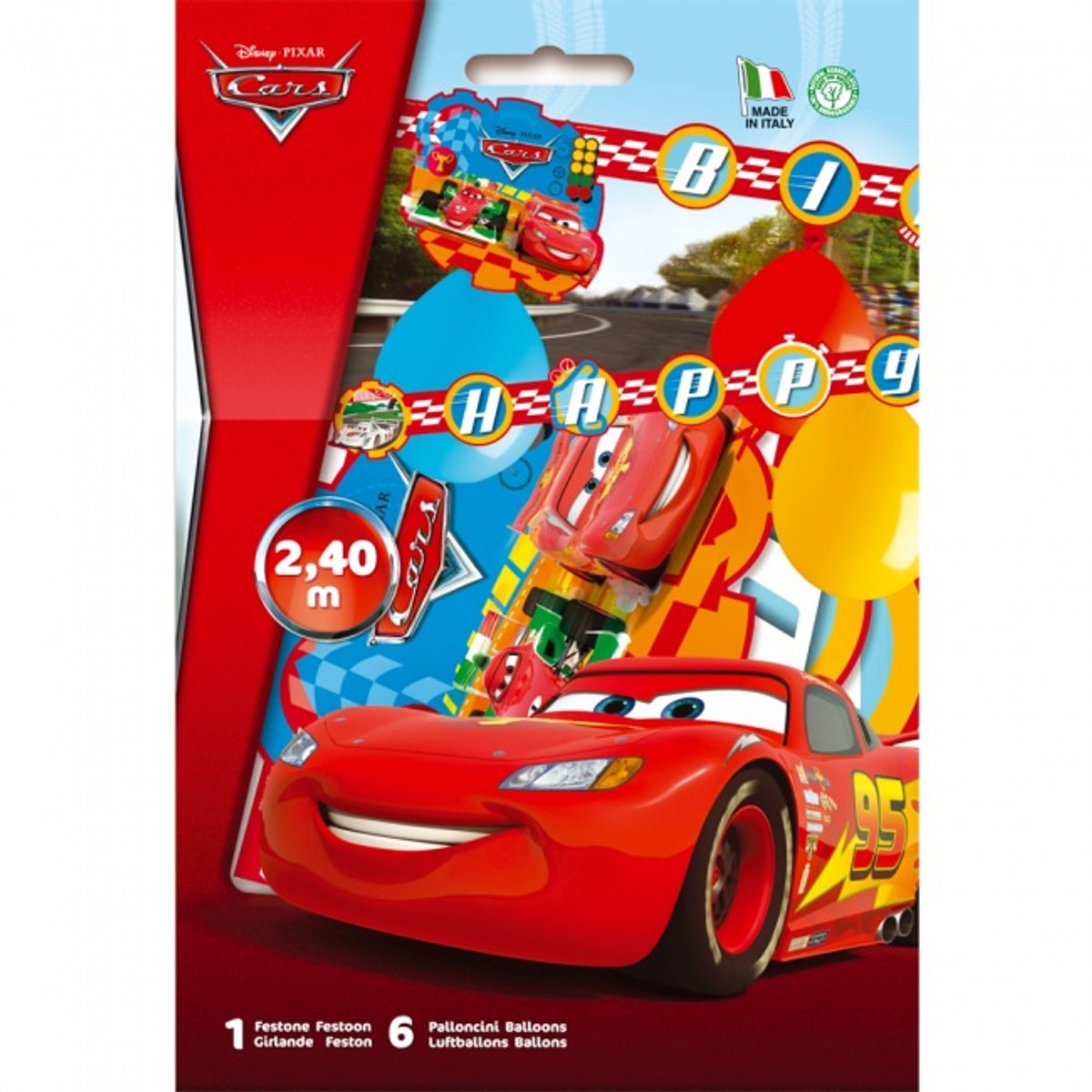 Procos Decoratiepakket Cars Junior Papier/latex 7-delig
