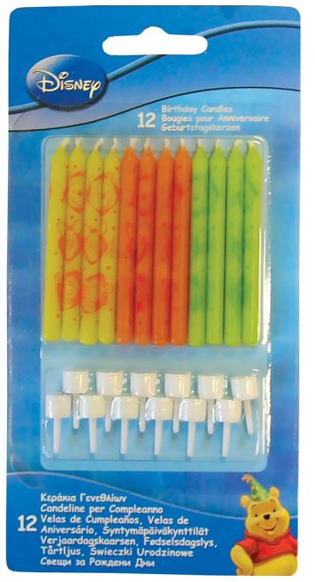Procos Verjaardagskaarsjes Winnie Wax Geel/oranje 12 Stuks