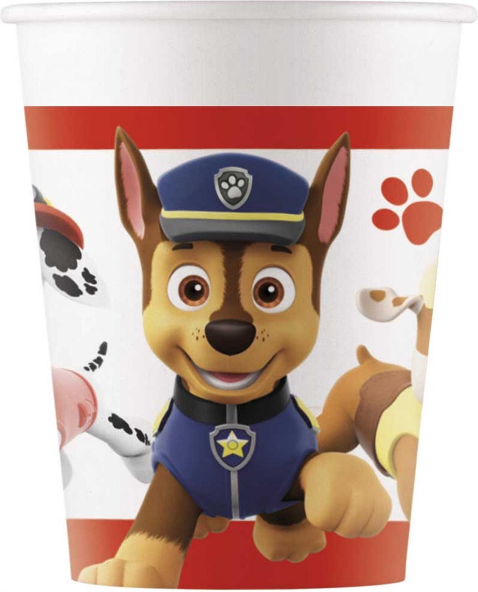 Vegaoo - 8 Paw Patrol bekers van karton