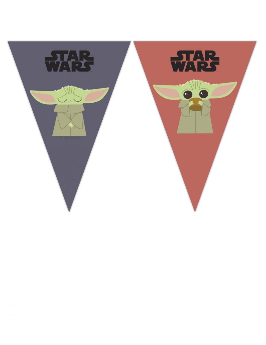 Vegaoo - Baby Yoda The Mandalorian wimpelslinger 2,3 m