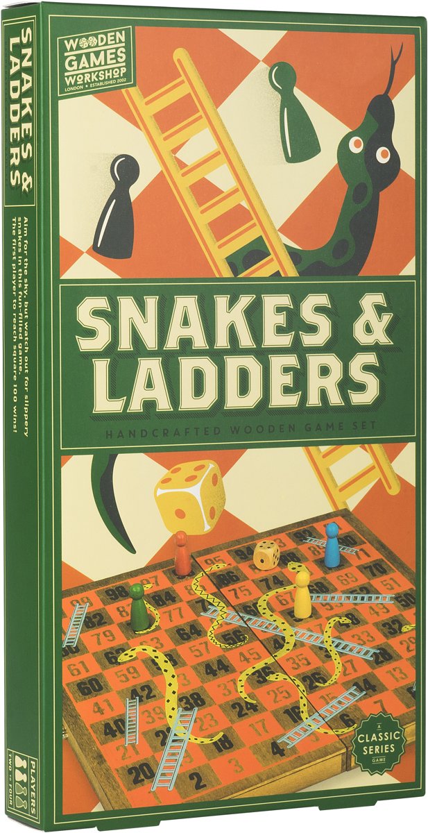 Snakes & Ladders - Houten Bordspel
