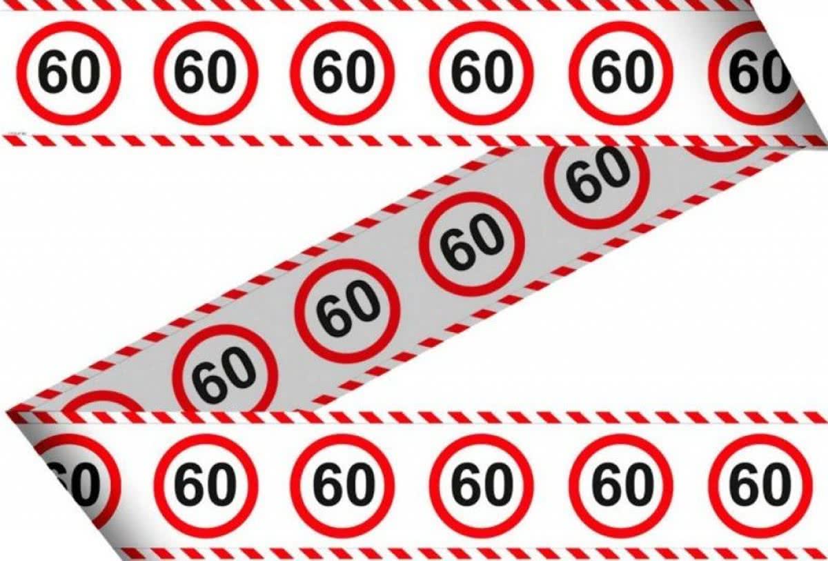Afzetlint 60 jaar Verkeersbord 15 meter