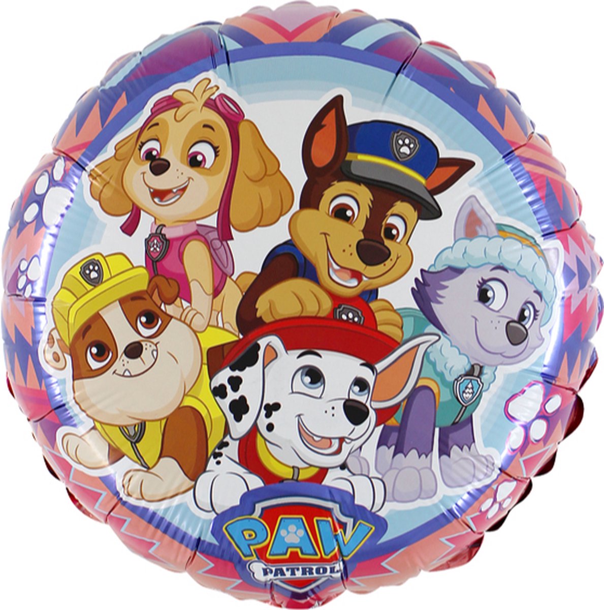 Paw Patrol Folieballon 45cm (flat) 35cm opgeblazen