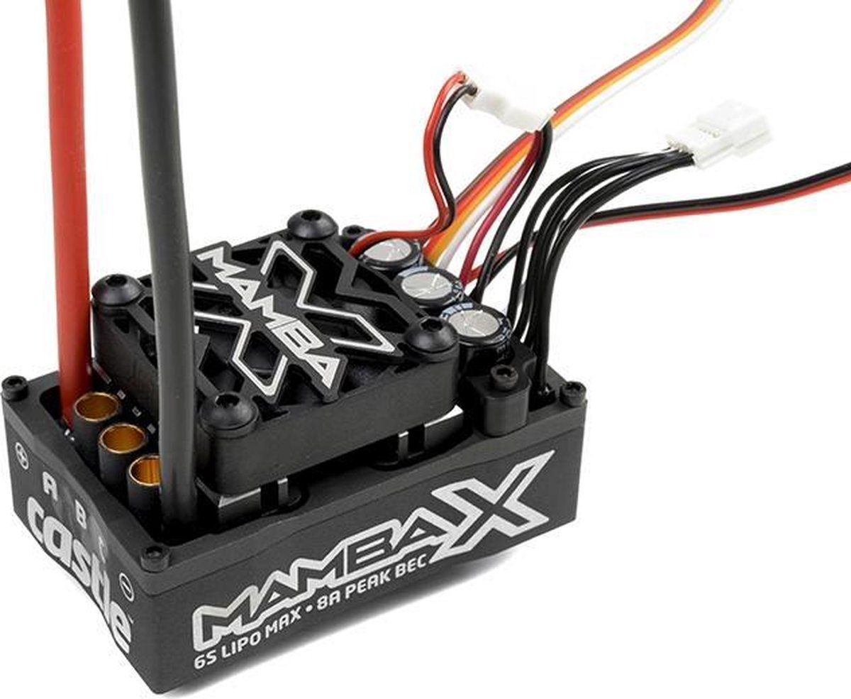 Castle - Mamba X - 1-10 Extreem Car regelaar - Waterbestendig - Datalogging - Telemetrie mogelijkheid - 2-6S - Hoogvermogen SBec - Sensored-Sensorless motors