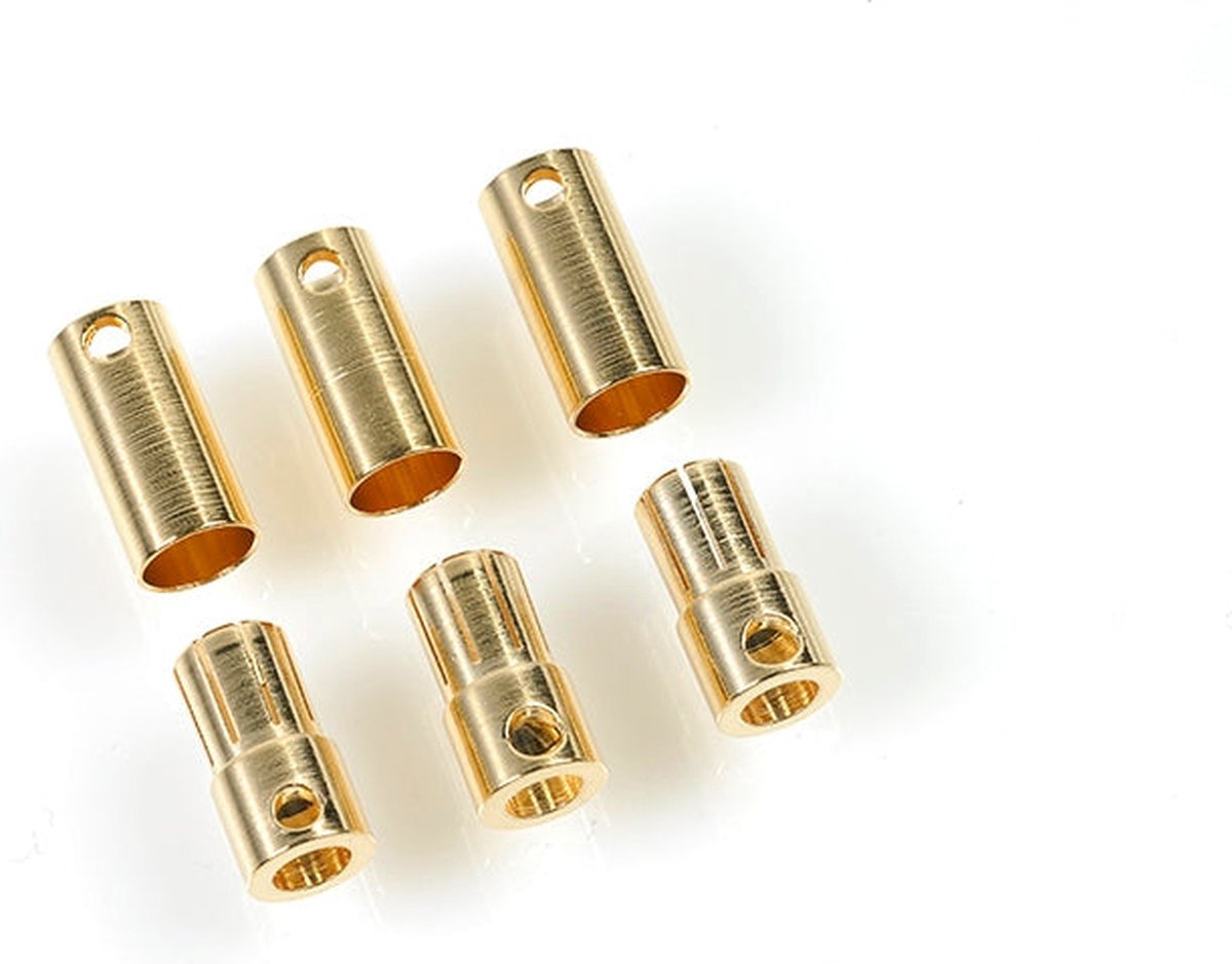 Castle Creations - Bullet stekkers 6.5mm - 3 st. Mannelijk + 3 st. Vrouwelijk