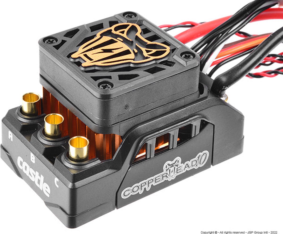Castle Creations - COPPERHEAD 10 - 16.8V, WP Sensored/Sensorless ESC - 2S/3S/4S