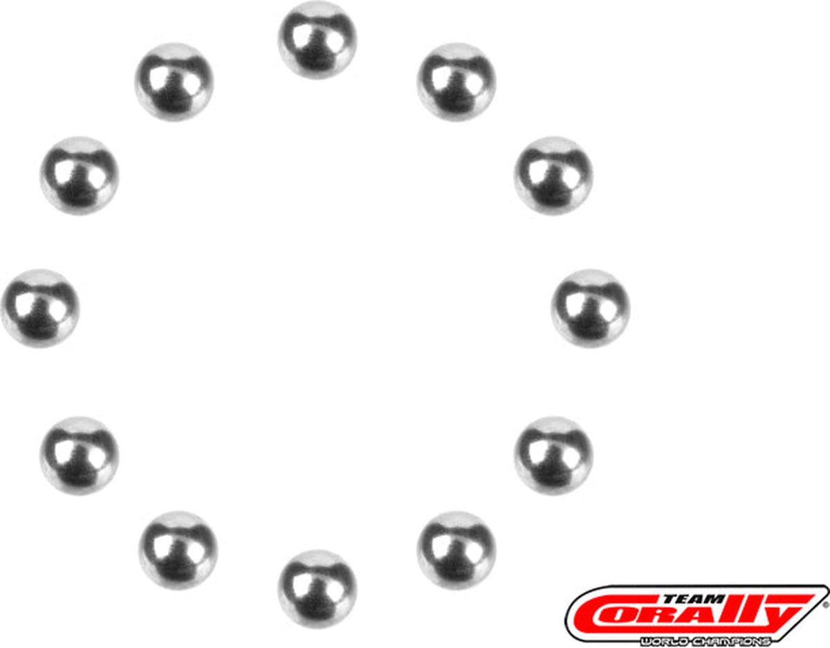 Team Corally - Precision Diff. Balls 1/8 - Chrome - 12 pcs