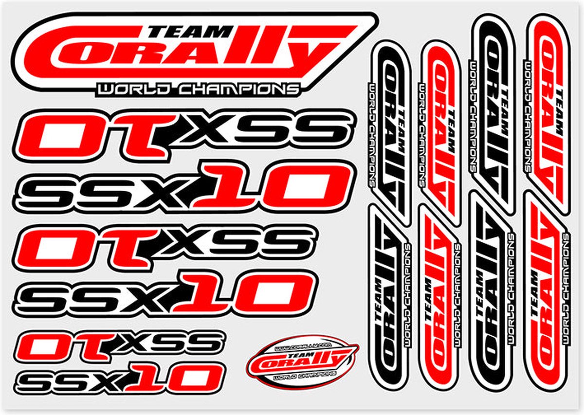 Team Corally - Stickersheet SSX-10 - Precut - 210x148mm - 1 pc
