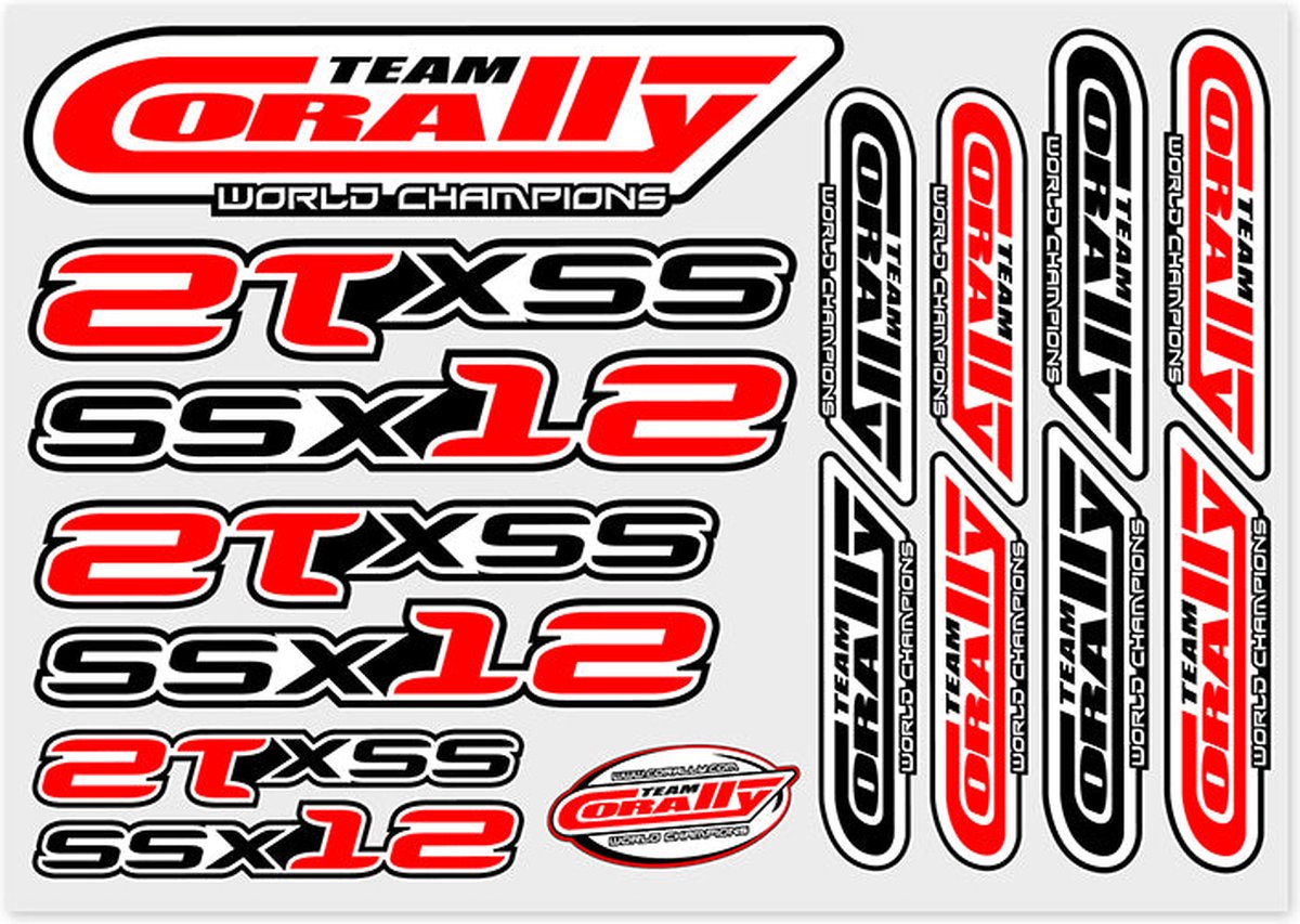 Team Corally - Stickersheet SSX-12 - Precut - 210x148mm - 1 pc