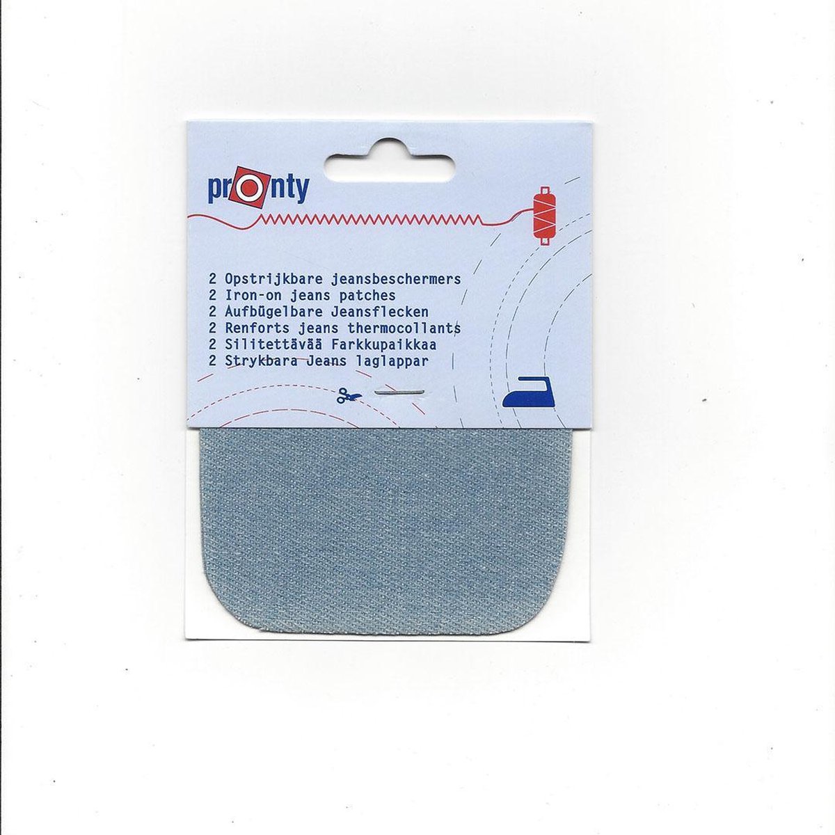   opstrijkbare kniestukken - jeans licht blauw - art 502.610.075 - opstrijkbaar kniestuk - 10 x 10 cm