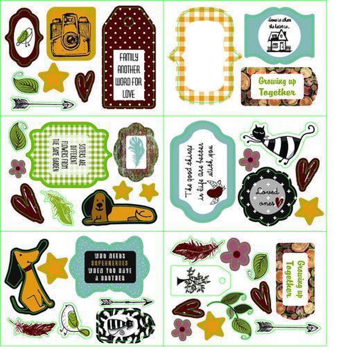   paper Mal cuts labels 6xA6 Family Stories By Raffzz