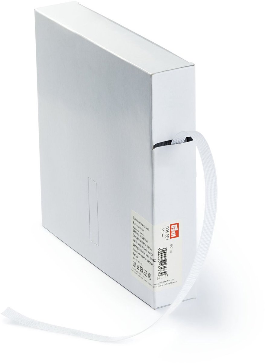 Baleinen op band 11 mm wit 50 m