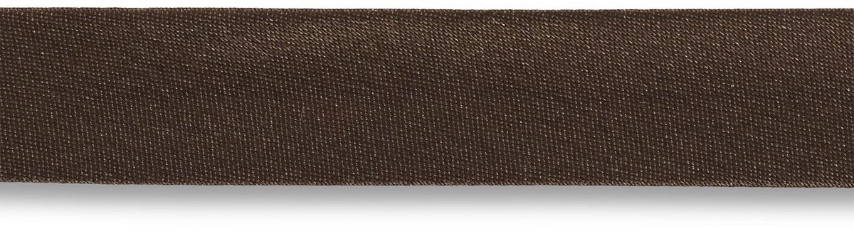 Biaisband Duchesse 40/20 mm donkerbruin 30 m
